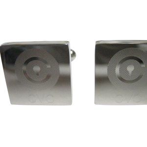 Jellyfish Cufflinks - Etsy Silver Toned Square Etched Jellyfish Cufflinks display picture 1
